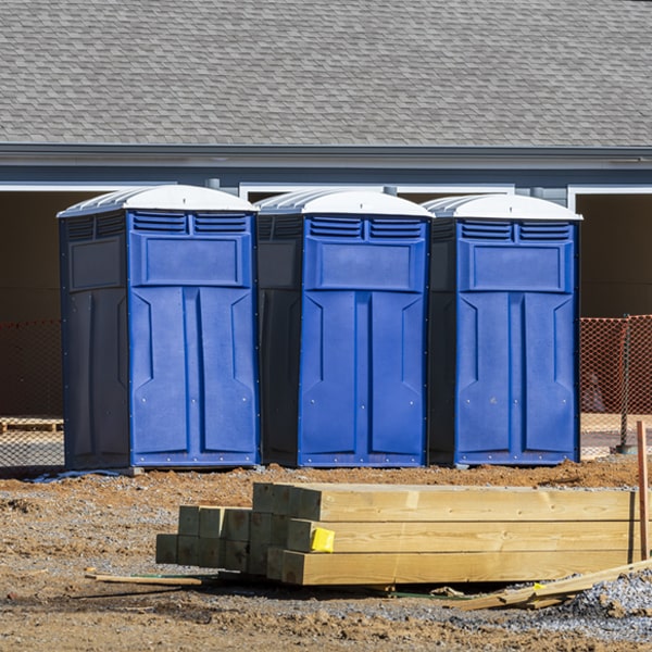 how often are the portable toilets cleaned and serviced during a rental period in Saxon